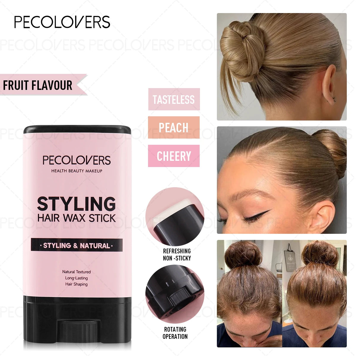 1pc Scented Hair Wax Stick Smooths Frizz  Long-Lasting Styling Wax Sticks Non-greasy Smooth Hair Oil Stick