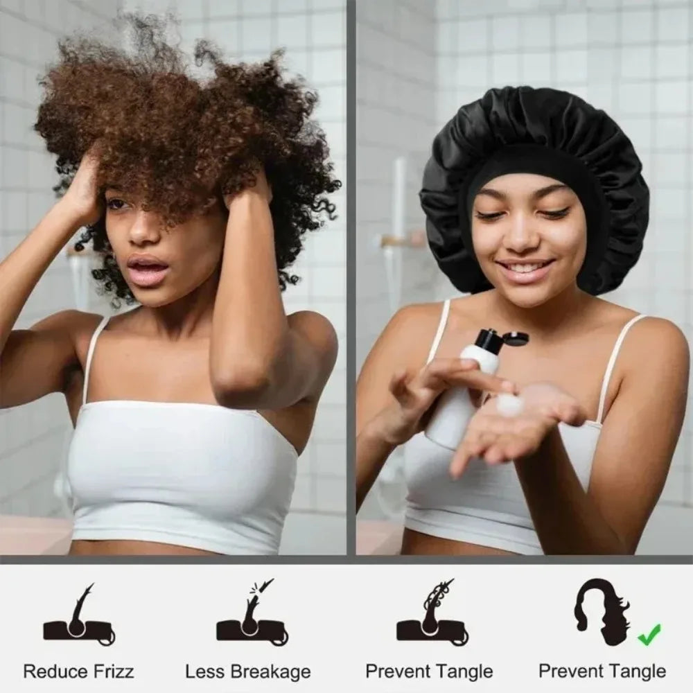 6Pcs No-Heat Hair Curling and Comb Set Satin Bonnet Cushion Hair Brush Overnight Wave Maker Hair Care Kit Styling accessories