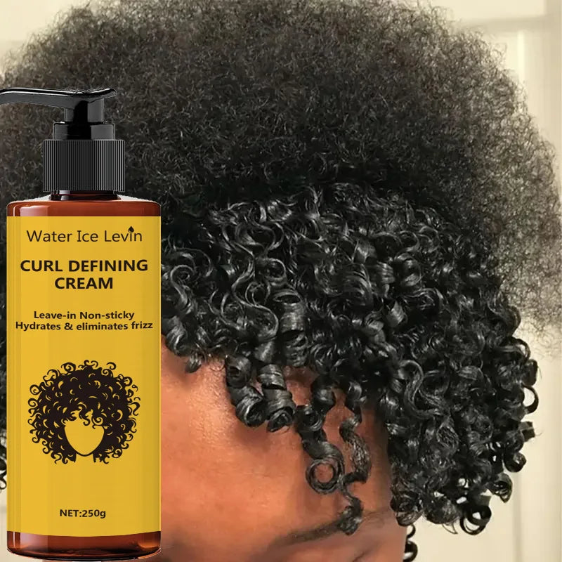 Curl Defining Cream - Contains Moroccan Argan Oil, Long-Lasting Anti-Frizz, Elastic and Voluminous Curls, Moisturizing Styling Suitable for Wavy and Curly Hair