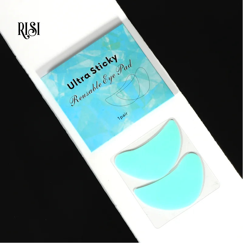 RISI Large Size Strong Sticky Silicone Eye Patches Reusable Eye Patches Eyelash Extensions Under Eye Patches