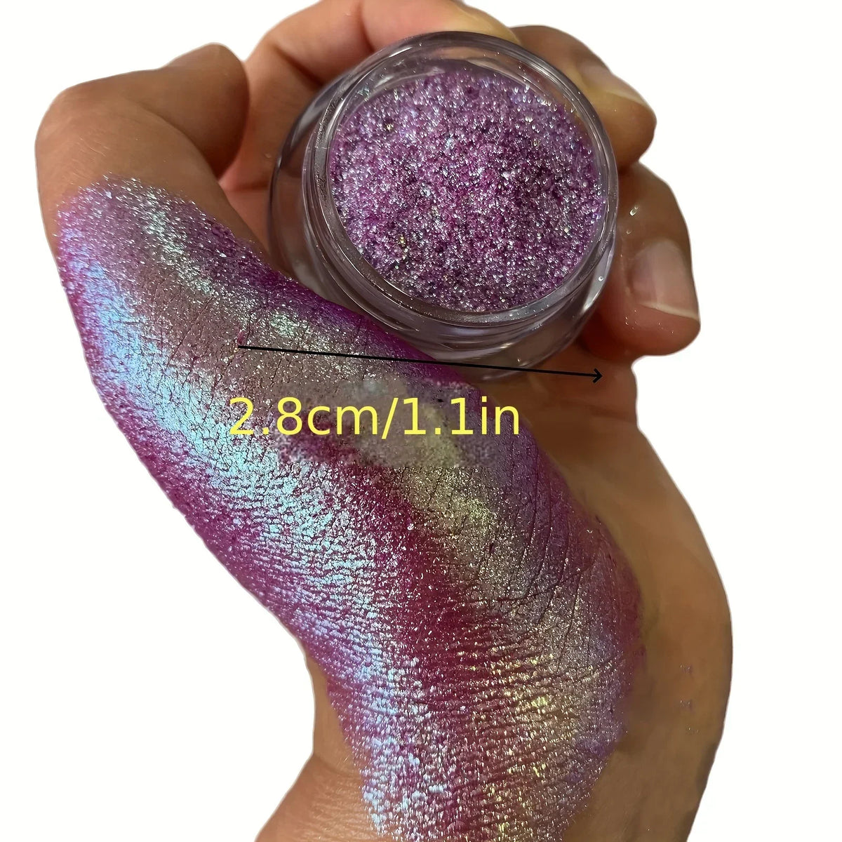 Vibrant  Mini Aurora Chameleon Glitter Powder, Multi-Color Gradient Berry/Purple/Blue/Green Tones Stunning Body Makeup