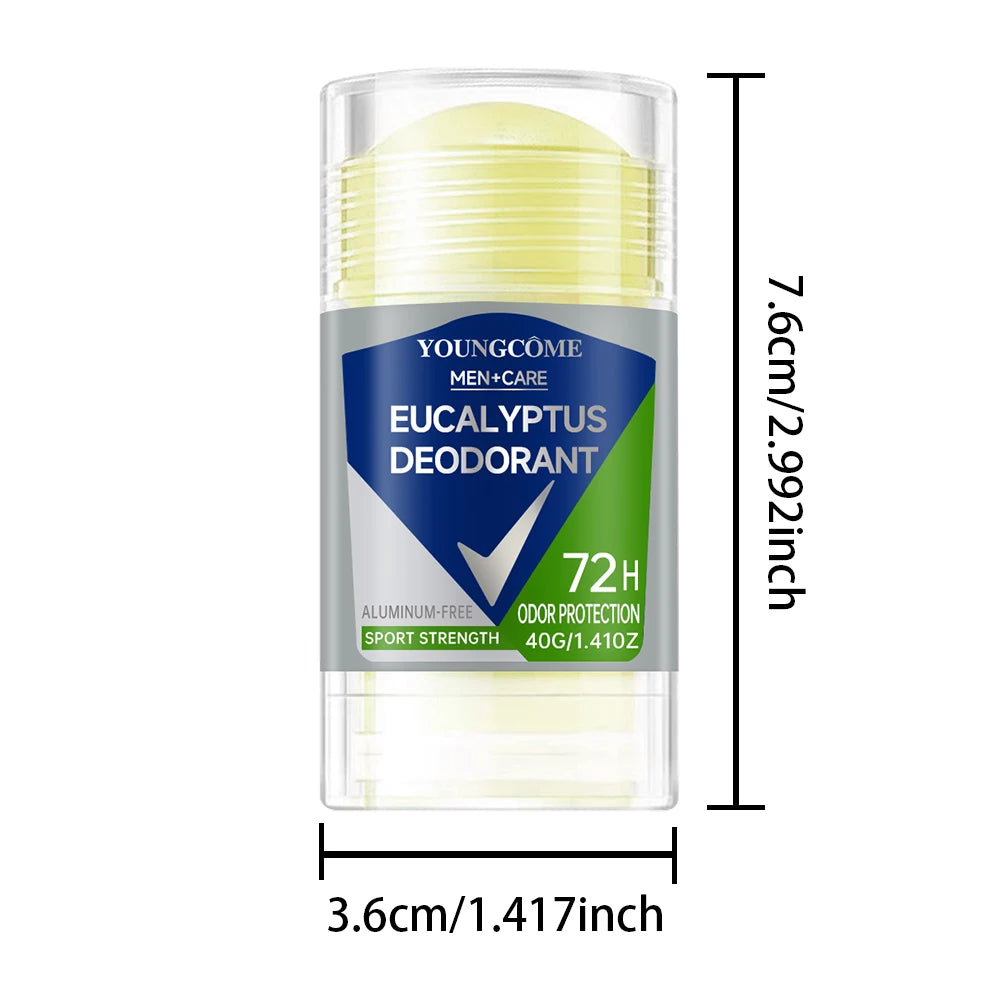 Deodorant for Men Roll-on Bottle Reduce Sweating Odor Remover Underarm Body Deodorant Stick Fast Dry Lasting Portable Refresh