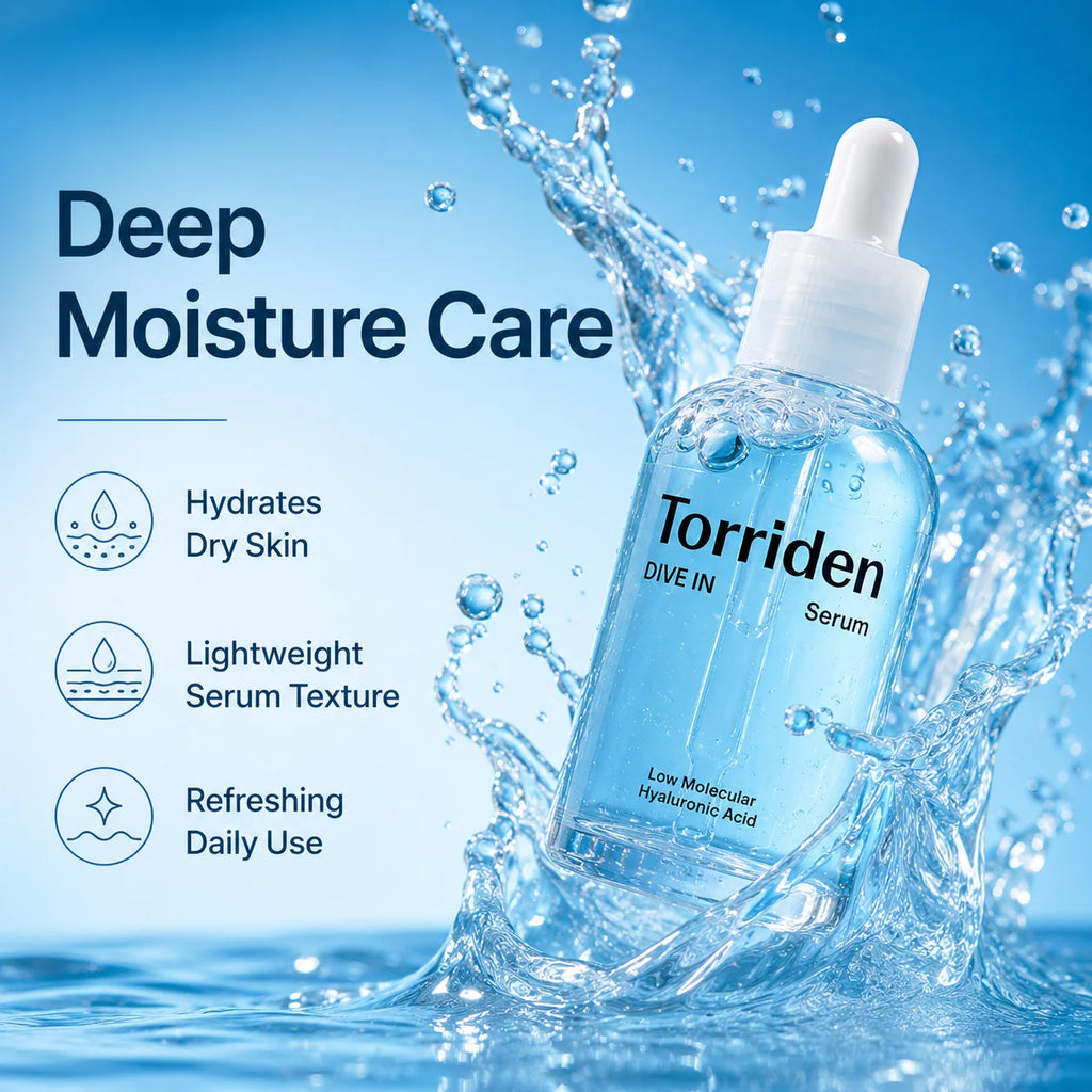 Torriden DIVE-IN Serum with Low-Molecular Hyaluronic Acid, Intensive Hydration & Moisture Lock, Visible Freshness, Lightweight