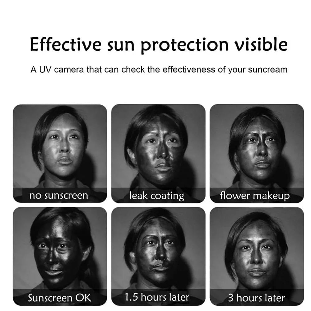 Mini UV Camera for iPhone Android Phone Visible Facial Sunscreen Protection Portable UV Camera for Sunscreen Test