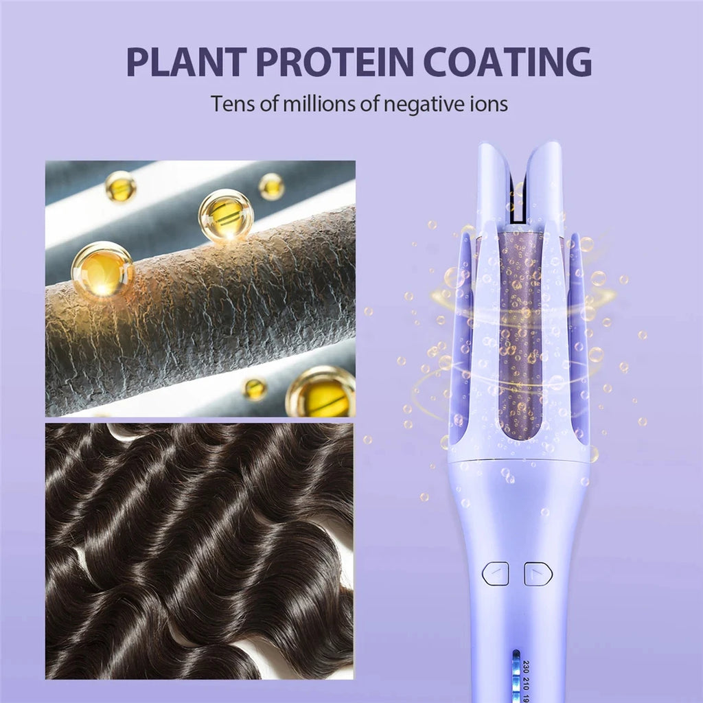 Tinsol 2 in 1 Auto Hair Curling Iron Ceramic Rotating Air Curler Air Spin Wand Styler Curl Machine Magic Hair Curler Automatic