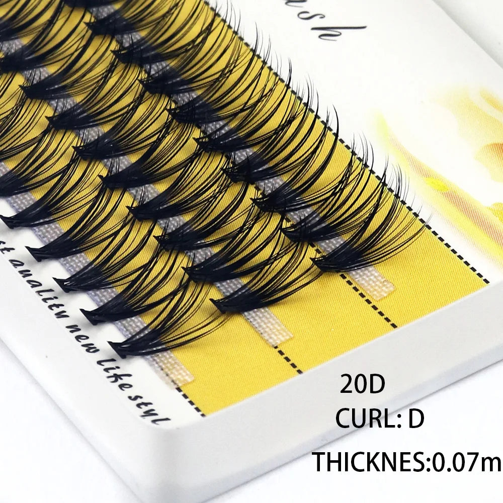 20/30D Mink Eyelashes Natural Eyelash Bunches 1 Box/60 Bundle 3D Russian Individual Eyelash Cluster Makeup Tool Lashes Wholesale