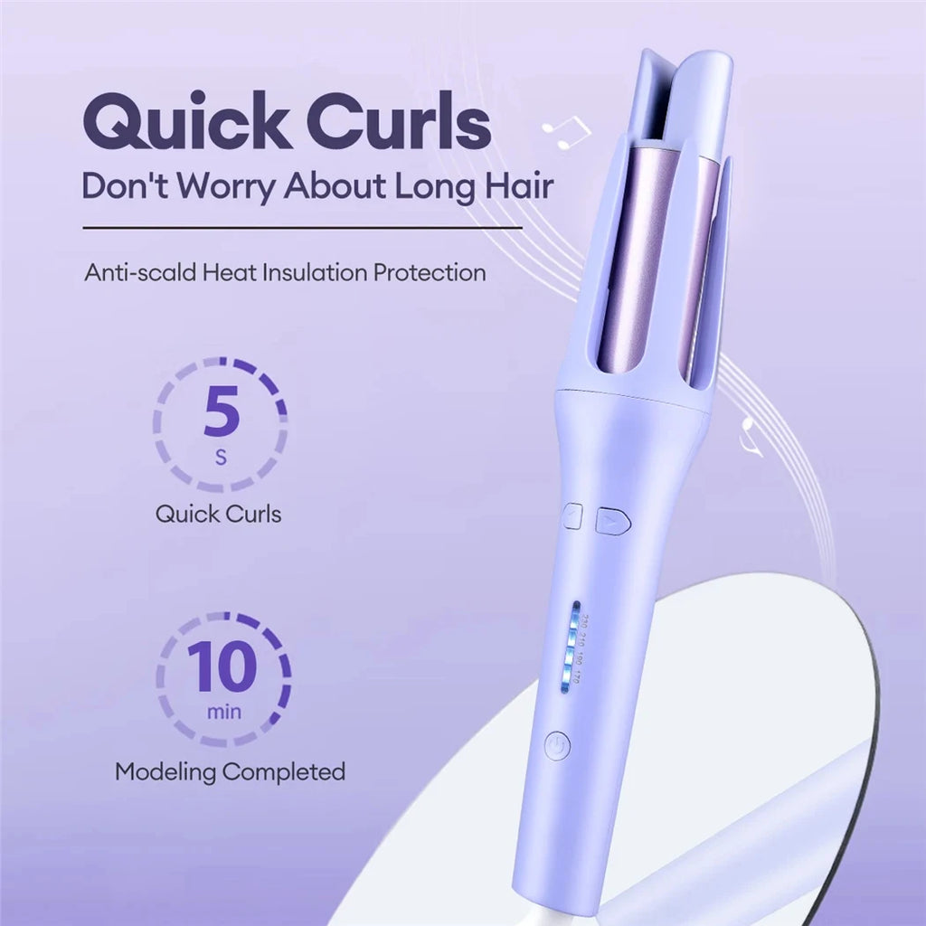 Tinsol 2 in 1 Auto Hair Curling Iron Ceramic Rotating Air Curler Air Spin Wand Styler Curl Machine Magic Hair Curler Automatic