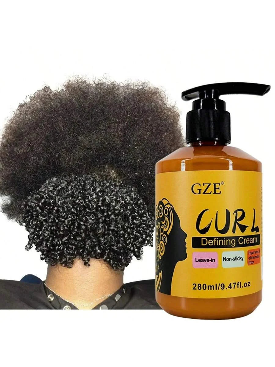GZE Curl Defining Cream 3 in 1 Leave-in Conditioner Non-sticky Hydrates & Eliminates Frizz Curling Cream