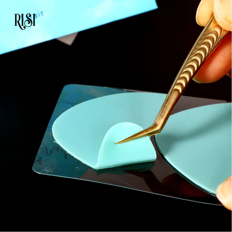 RISI Large Size Strong Sticky Silicone Eye Patches Reusable Eye Patches Eyelash Extensions Under Eye Patches