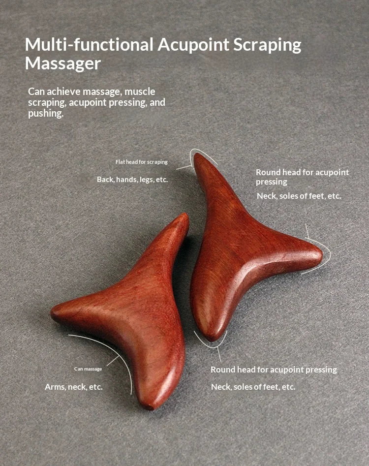 Trigger Point Gua Sha Tool,Professional Lymphatic Drainage Device,Wooden Massage Equipment,Suitable for Back,Legs,Hands and Face