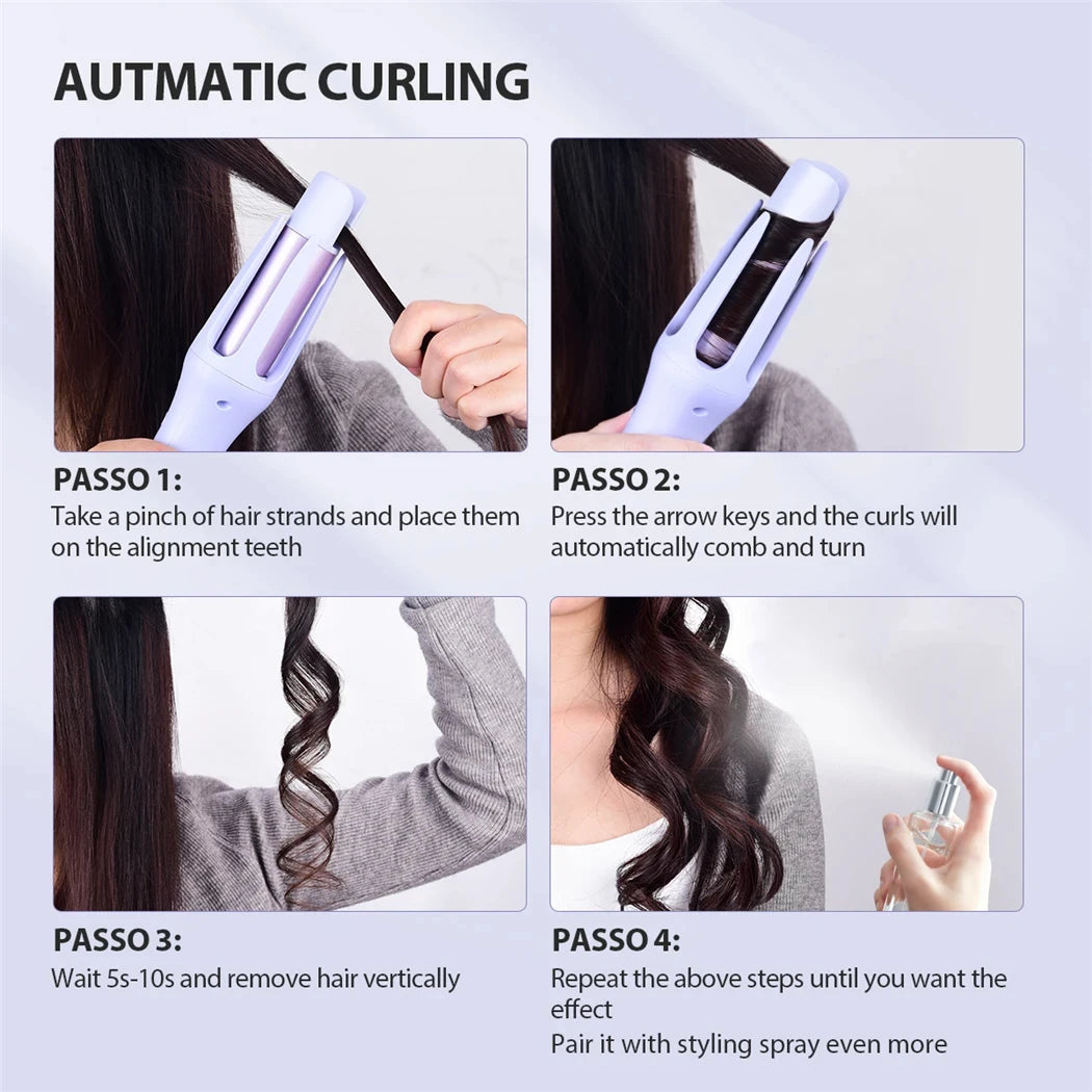 Tinsol 2 in 1 Auto Hair Curling Iron Ceramic Rotating Air Curler Air Spin Wand Styler Curl Machine Magic Hair Curler Automatic