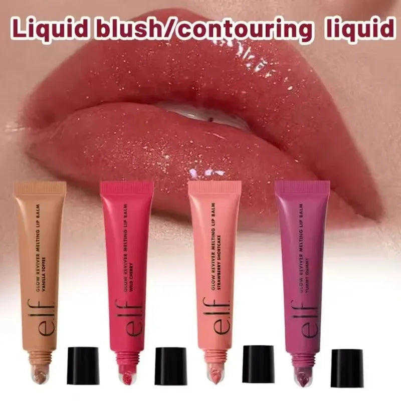 Popular Elf Brand Portable Fruit Flavor Lip Gloss Thin Hydrating Nourishing Repairing Improve Lip Lines Tinted Lip Balm Cosmetic