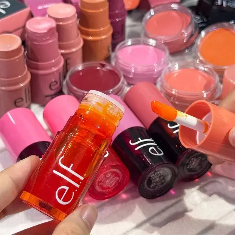 Popular Elf Brand Portable Fruit Flavor Lip Gloss Thin Hydrating Nourishing Repairing Improve Lip Lines Tinted Lip Balm Cosmetic