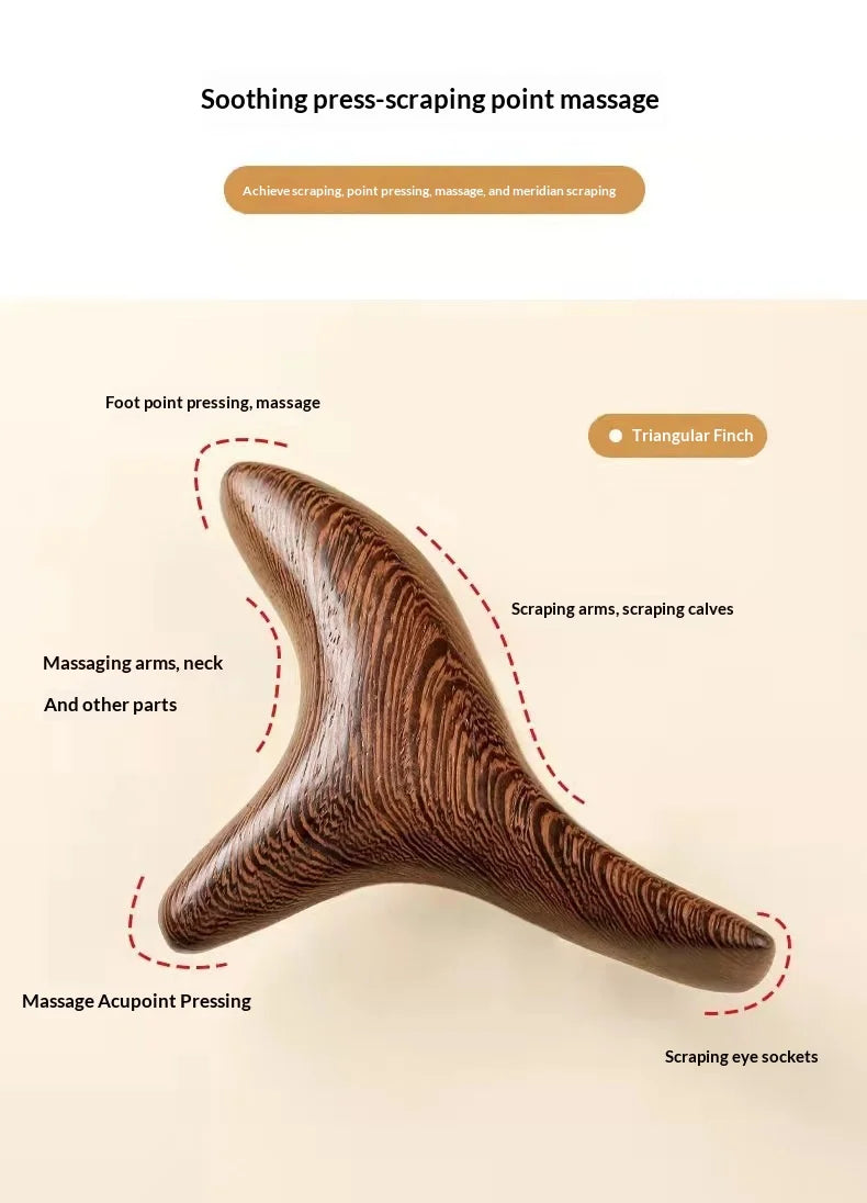 Trigger Point Gua Sha Tool,Professional Lymphatic Drainage Device,Wooden Massage Equipment,Suitable for Back,Legs,Hands and Face
