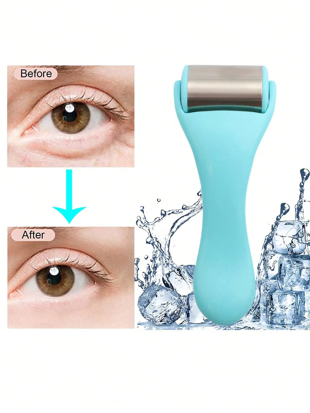 1 Pcs Skin Care Face Roller Cool Ice Roller Massager Household Skin Tighten Device Firming Skin Relieving Fatigue Massager
