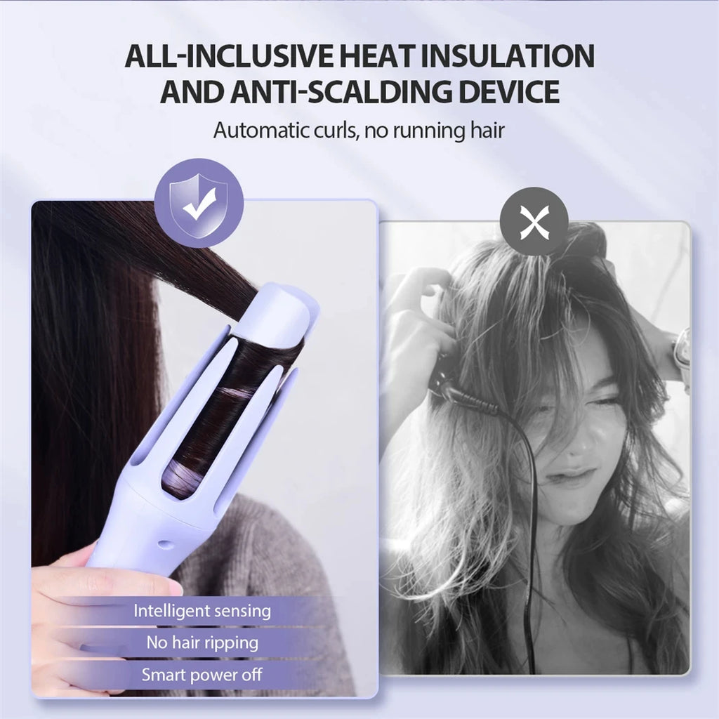 Tinsol 2 in 1 Auto Hair Curling Iron Ceramic Rotating Air Curler Air Spin Wand Styler Curl Machine Magic Hair Curler Automatic