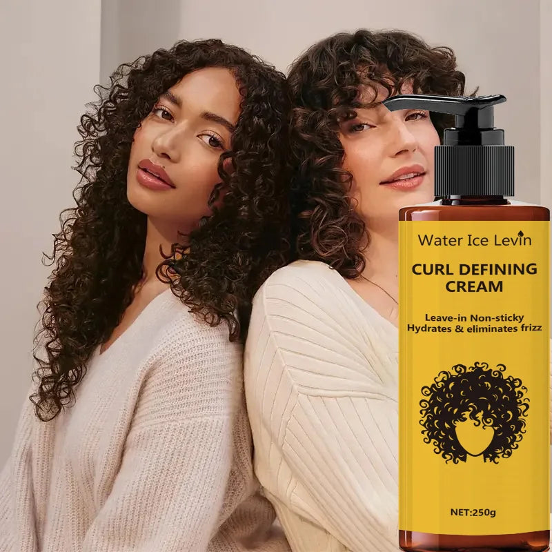 Curl Defining Cream - Contains Moroccan Argan Oil, Long-Lasting Anti-Frizz, Elastic and Voluminous Curls, Moisturizing Styling Suitable for Wavy and Curly Hair