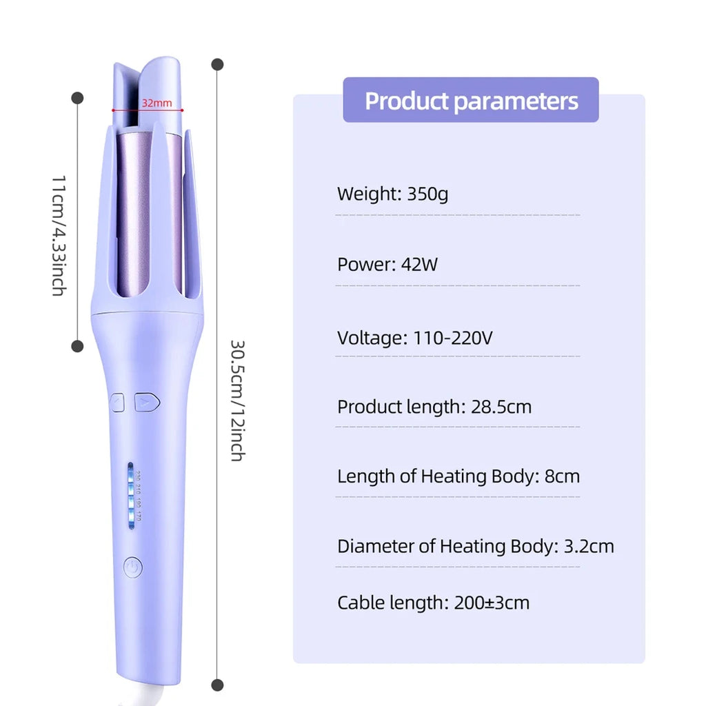 Tinsol 2 in 1 Auto Hair Curling Iron Ceramic Rotating Air Curler Air Spin Wand Styler Curl Machine Magic Hair Curler Automatic